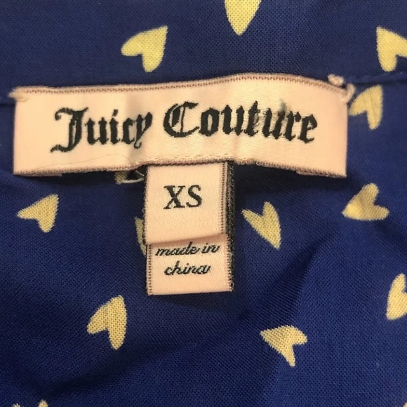 Women’s Juicy Couture Blue Printed Blouse Size XS - Picture 8 of 8